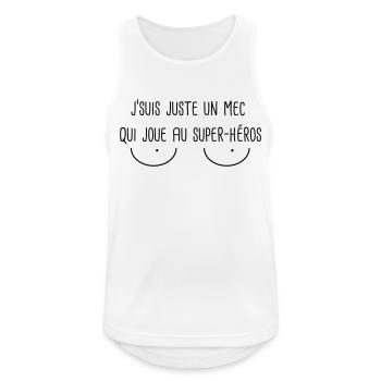 Super-Héros - Débardeur respirant Homme - blanc - Devant - Nick (188cm)
