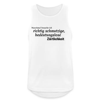 bedeutungslose Zärtlichkeit - Männer Tank Top atmungsaktiv - Weiß - Vorne - Nick (188cm)