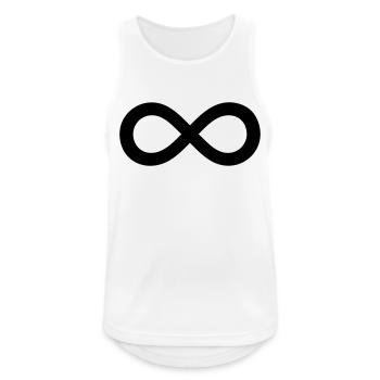 unendlich - Männer Tank Top atmungsaktiv - Weiß - Vorne - Nick (188cm)