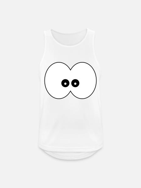 Dessin animé drôle yeux orteils yeux enfants cadeau - Débardeur respirant Homme - blanc