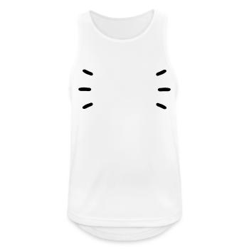 Rays strokes whiskers template clip art - Men's Breathable Tank Top - white - Front - Nick (188cm)