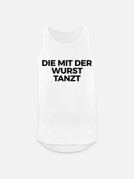 Die mit der Wurst tanzt - Männer Tank Top atmungsaktiv - Weiß