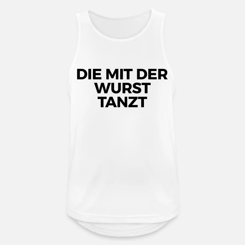 Die mit der Wurst tanzt - Männer Tank Top atmungsaktiv - Weiß