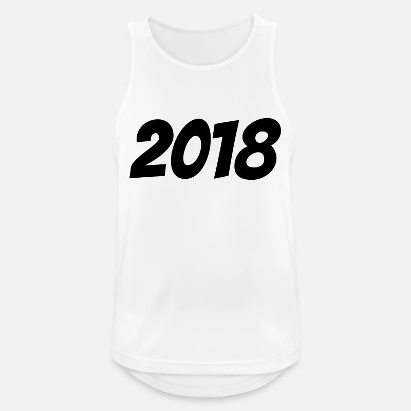 2018 - Männer Tank Top atmungsaktiv - Weiß