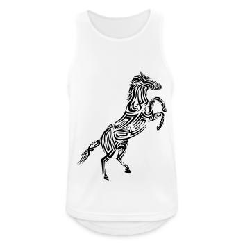 Horse Tribal Tattoo - Men's Breathable Tank Top - white - Front - Nick (188cm)