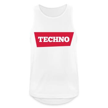 TECHNO - Männer Tank Top atmungsaktiv - Weiß - Vorne - Nick (188cm)