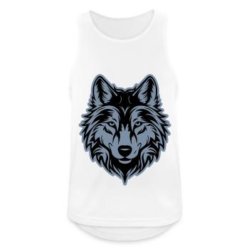 Silhouette de loup - Débardeur respirant Homme - blanc - Devant - Nick (188cm)