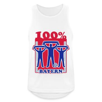 Bayern Fussball - Männer Tank Top atmungsaktiv - Weiß - Vorne - Nick (188cm)