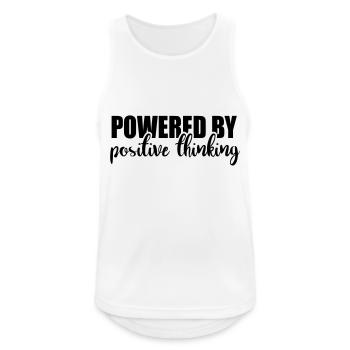 Powered by positive thinking - Men's Breathable Tank Top - white - Front - Nick (188cm)