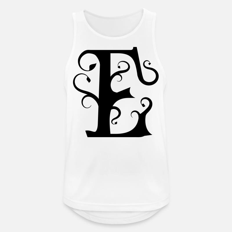 Monogramm Letter E - Männer Tank Top atmungsaktiv - Weiß