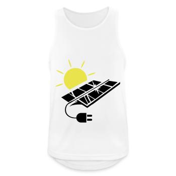 Photovoltaik Anlage Solar Energie - Männer Tank Top atmungsaktiv - Weiß - Vorne - Nick (188cm)