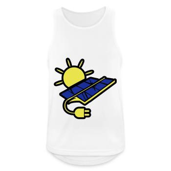 Photovoltaik Anlage Solar Energie - Männer Tank Top atmungsaktiv - Weiß - Vorne - Nick (188cm)