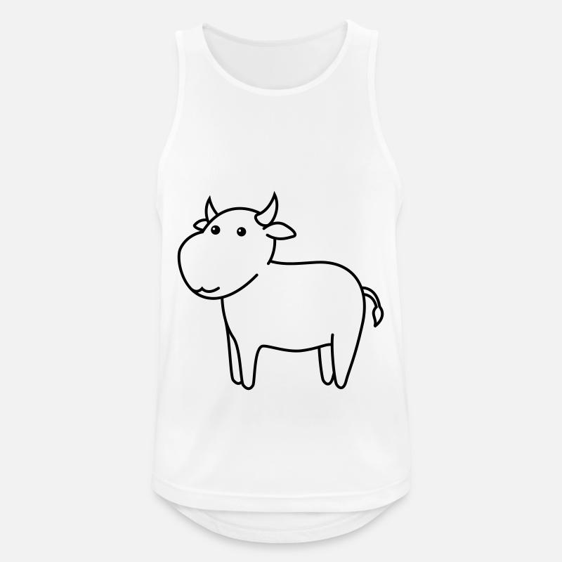 Taurus Comic Animal - Men's Breathable Tank Top - white