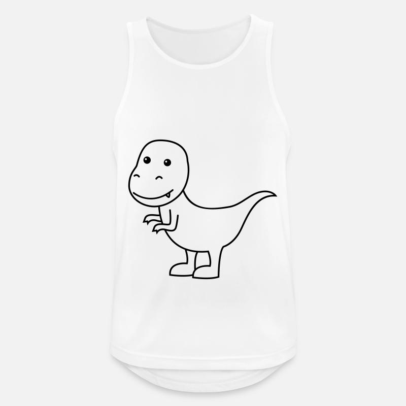 Dinosaurier T-Rex Comic - Männer Tank Top atmungsaktiv - Weiß