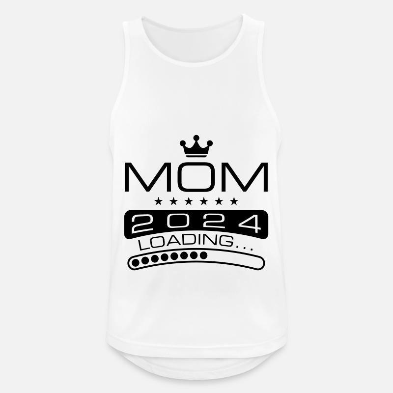 Mama 2024 Loading Mom - Men's Breathable Tank Top - white