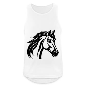 Horse Head - Men's Breathable Tank Top - white - Front - Nick (188cm)