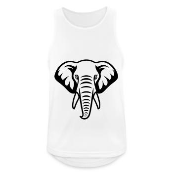 Elephant Head - Men's Breathable Tank Top - white - Front - Nick (188cm)