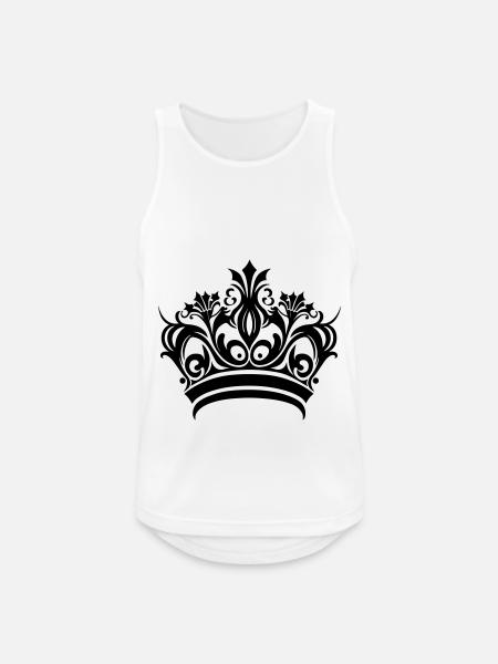 Krone Symbol - Männer Tank Top atmungsaktiv - Weiß