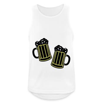 Beer Symbol Booze - Men's Breathable Tank Top - white - Front - Nick (188cm)