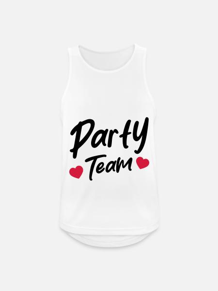Party Team - Men's Breathable Tank Top - white