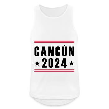 Cancun 2024 - Männer Tank Top atmungsaktiv - Weiß - Vorne - Nick (188cm)