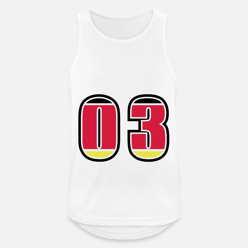 3 Number Germany Jersey - Men's Breathable Tank Top - white