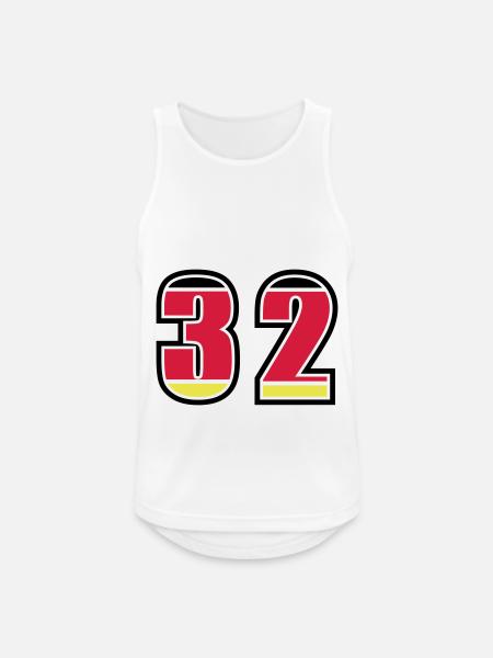 32 Number Germany Jersey - Men's Breathable Tank Top - white