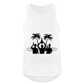 Party Beach Holidays - Men's Breathable Tank Top - white - Front - Nick (188cm)