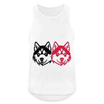 Akita Dog Head - Men's Breathable Tank Top - white - Front - Nick (188cm)