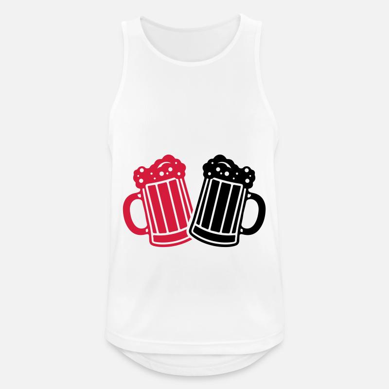 Bierkrug Bier Symbol Prost - Männer Tank Top atmungsaktiv - Weiß