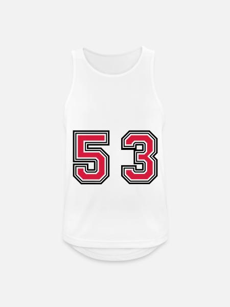 53 Number Symbol - Men's Breathable Tank Top - white