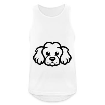 Poodle Dog Head - Men's Breathable Tank Top - white - Front - Nick (188cm)