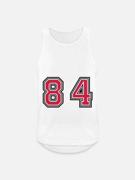 84 Zahl Symbol - Männer Tank Top atmungsaktiv - Weiß