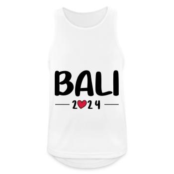 Bali 2024 Heart Trip - Débardeur respirant Homme - blanc - Devant - Nick (188cm)