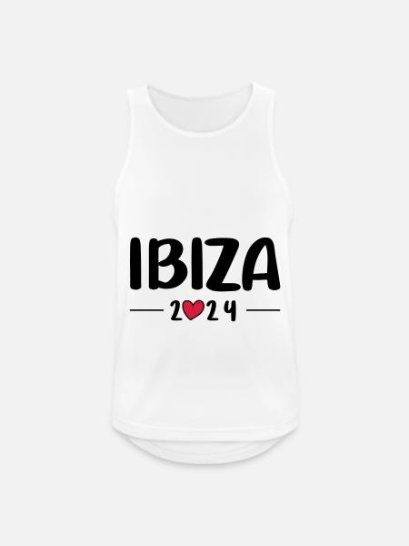 Ibiza 2024 Heart Trip - Men's Breathable Tank Top - white