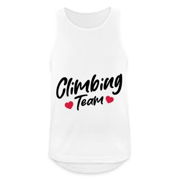 Climbing Team - Männer Tank Top atmungsaktiv - Weiß - Vorne - Nick (188cm)