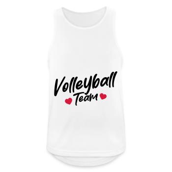 Volleyball Team - Männer Tank Top atmungsaktiv - Weiß - Vorne - Nick (188cm)