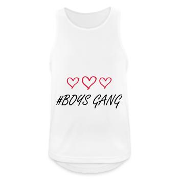 Boys Gang Herz Liebe - Männer Tank Top atmungsaktiv - Weiß - Vorne - Nick (188cm)