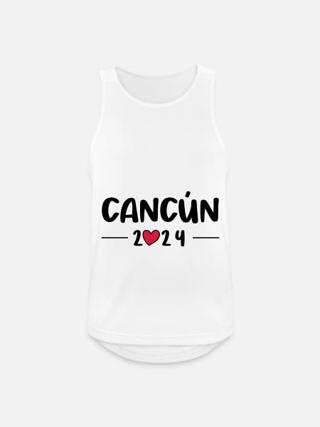 Cancun 2024 Heart Trip - Men's Breathable Tank Top - white