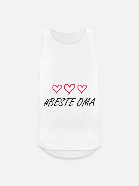 Best Granny Heart Love - Men's Breathable Tank Top - white