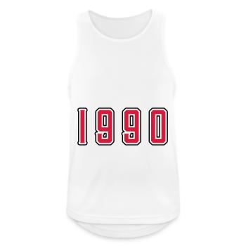 1990 year birthday - Men's Breathable Tank Top - white - Front - Nick (188cm)