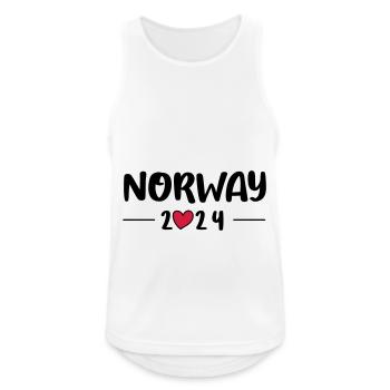 Norvège 2024 Heart Trip - Débardeur respirant Homme - blanc - Devant - Nick (188cm)