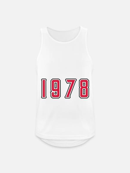 1978 anniversaire - Débardeur respirant Homme - blanc