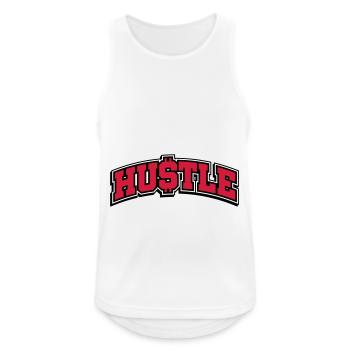 Hustle Dire Hustlin - Débardeur respirant Homme - blanc - Devant - Nick (188cm)