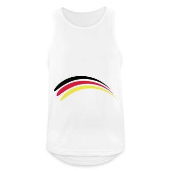 Deutschland Fahne - Männer Tank Top atmungsaktiv - Weiß - Vorne - Nick (188cm)