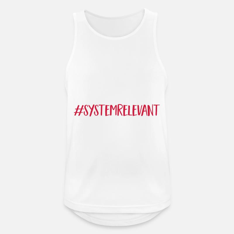 systemrelevant - Männer Tank Top atmungsaktiv - Weiß