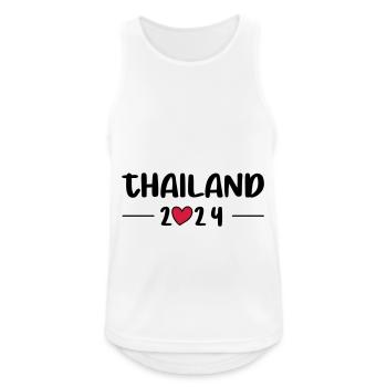Thaïlande 2024 Heart Trip - Débardeur respirant Homme - blanc - Devant - Nick (188cm)