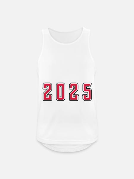 Anniversaire 2025 - Débardeur respirant Homme - blanc