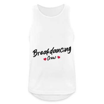 Breakdancing Crew Herz - Männer Tank Top atmungsaktiv - Weiß - Vorne - Nick (188cm)