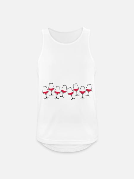 Wine Symbol Glass - Men's Breathable Tank Top - white